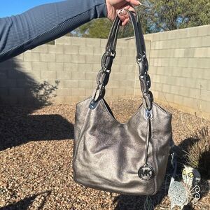 Michael Kors Shimmering Silver Shoulder Bag
